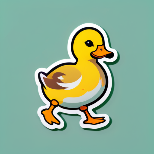 걷는 오리 gif sticker