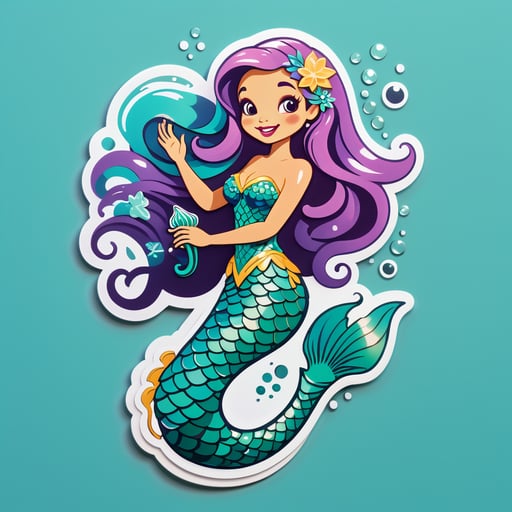 迷人的美人鱼歌手 sticker