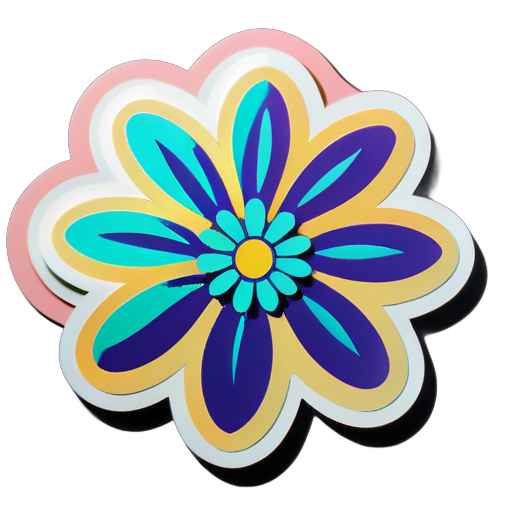 a beautiful flower sticker