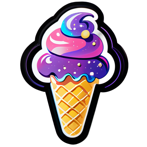 Galaxia de helado sticker