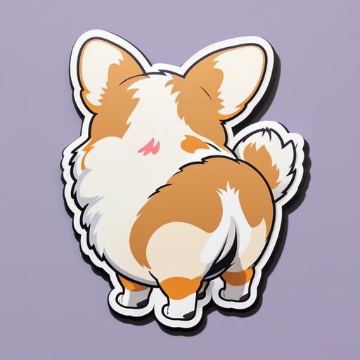 Cute Corgi Butt sticker