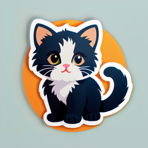 Eine kleine Katze sticker