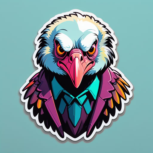 Reflective Vulture Meme sticker