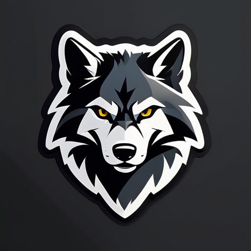 Le logo présente une silhouette minimaliste de loup en noir et blanc, dégageant force et agilité. Les détails du loup sont nets et précis, avec des ombrages subtils pour ajouter de la profondeur. Le texte "ShadowWolf Gaming" est élégant et moderne, avec des lignes épurées qui complètent le motif du loup. Il n'y a pas d'éléments d'arrière-plan, permettant de se concentrer uniquement sur le loup. Ce design minimaliste met en avant la puissance. sticker