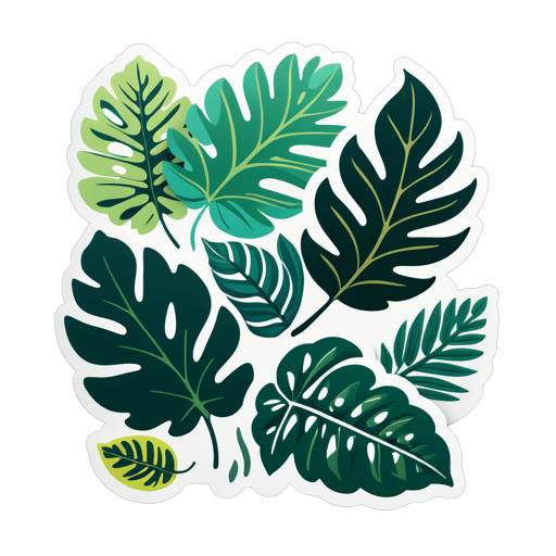 植物の葉のパターン sticker