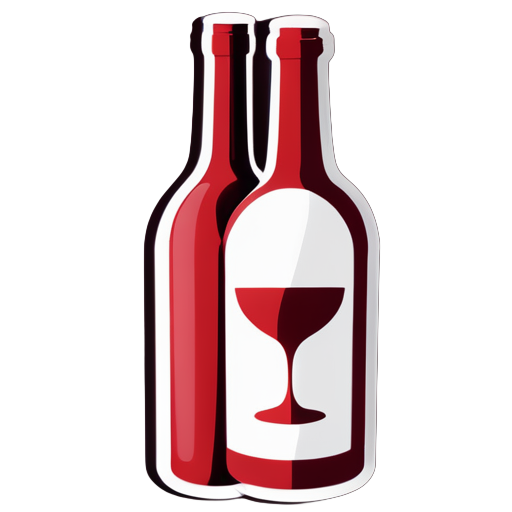 Autocollants de mariage pour bouteille de vin rouge sticker