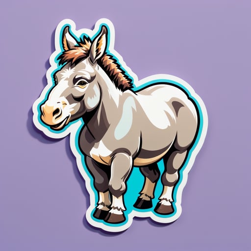 Hefty Buff Donkeys sticker