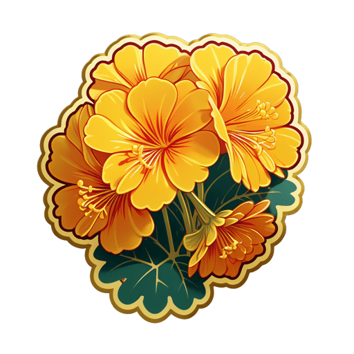 Goldener Geranien-Glanz sticker