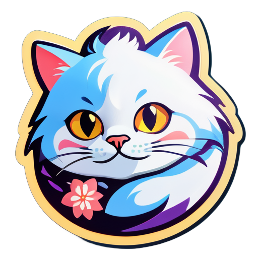 hermoso gato frío sticker