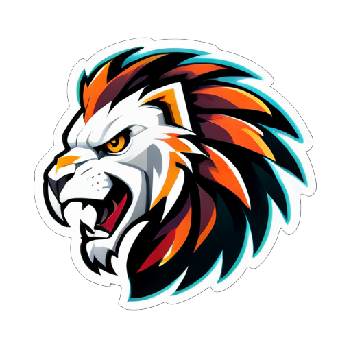 create an gaming logo of a lion eagle sticker