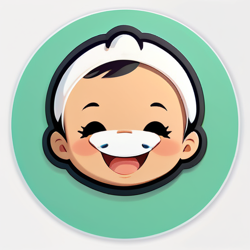 mignon bébé souriant sticker