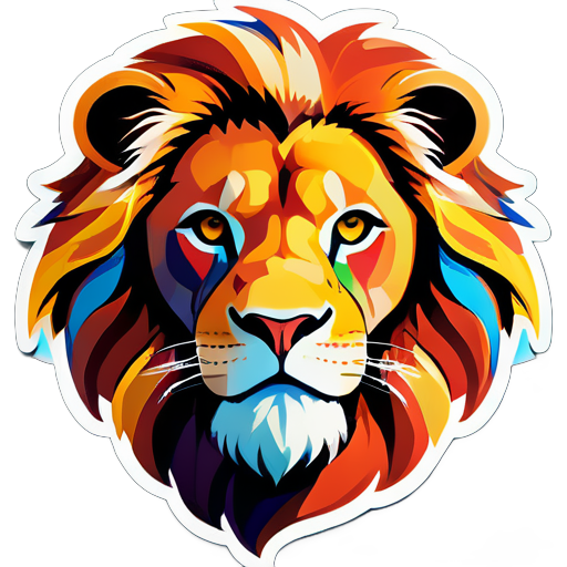 autocollant de lion sticker