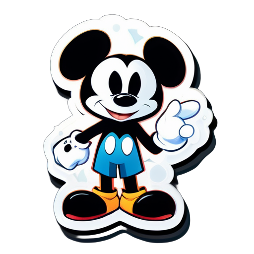 Nhãn nhân vật Disney với 1 điểm trong Giáo dục Gamification sticker