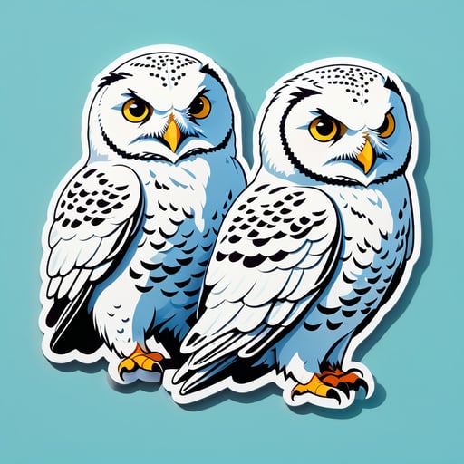 Beefy Snowy Owls sticker