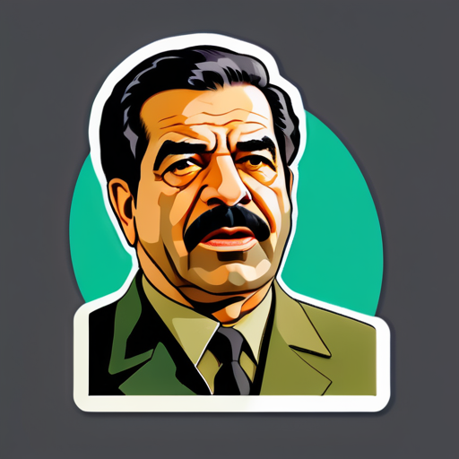 Saddam  speaks about irak sticker