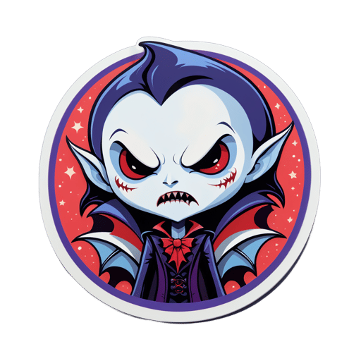 Sleepy Moon Vampire sticker