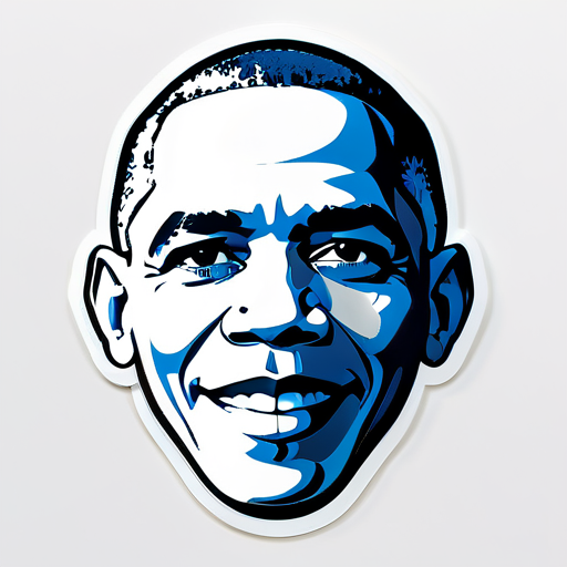 barack obama blanc sticker