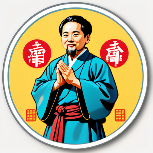 一休哥, 帶着佛珠 sticker