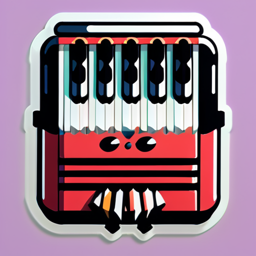 Midi accordion sticker