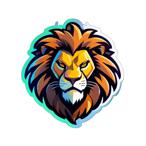 create an gaming logo of lion sticker