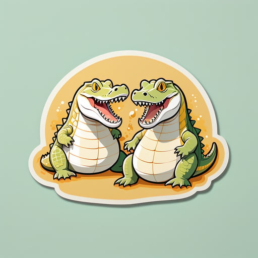 Énormes Alligators Beiges sticker