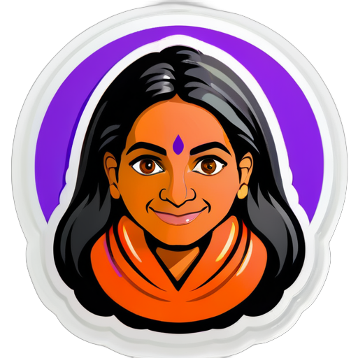 female baba Ramdev
 sticker