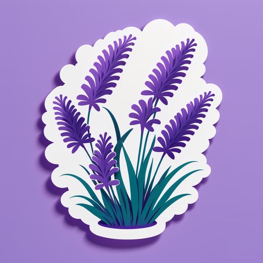 Lavanda roxa balançando na brisa sticker