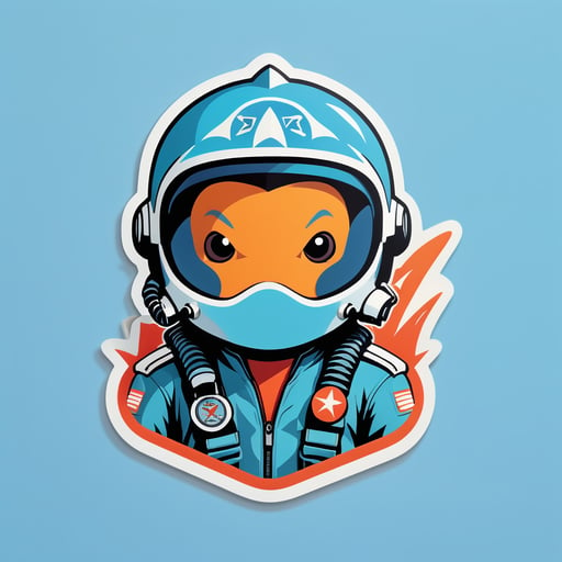 Pilote Audacieux de Requin sticker