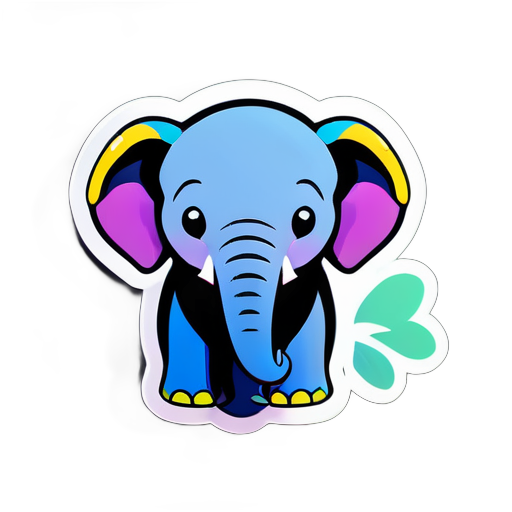 small elephant sticker