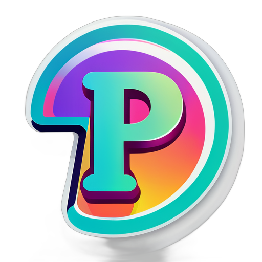 make me a website logo with the letter P favicon sticker