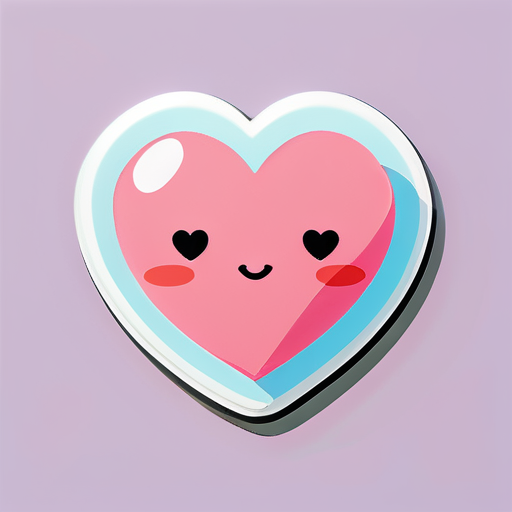 corazón kawaii sticker