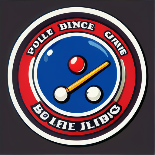 Pole Pole Le Billiards Logo sticker