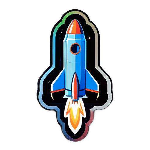 logo cho máy bay vũ trụ của máy chủ discord câu lạc bộ rocketry sticker