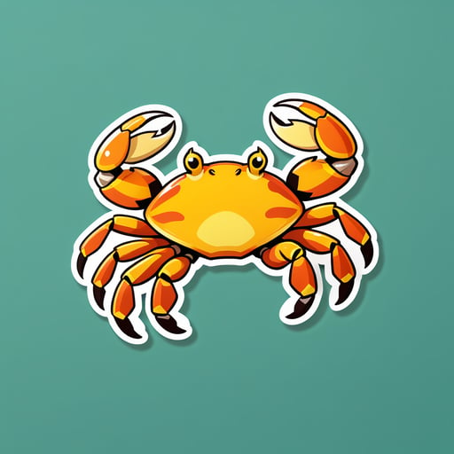 Crabes costauds de citrine sticker