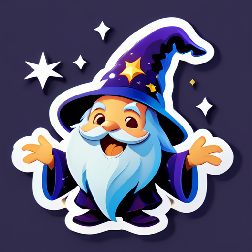 Happy Wizard sticker