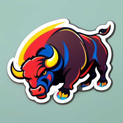 Der kämpfende Stier sticker