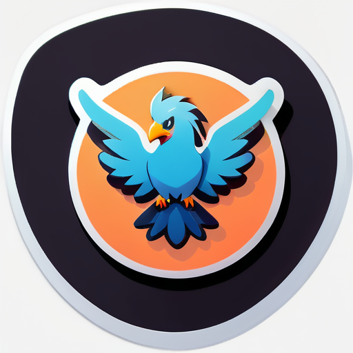 a logo for twitter sticker