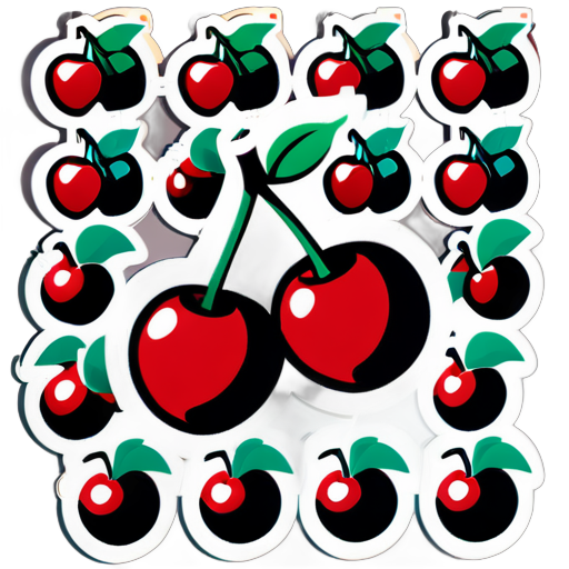 cherries spray tanning sticker sticker