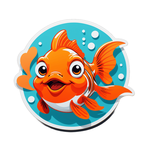 感激的金魚迷因 sticker