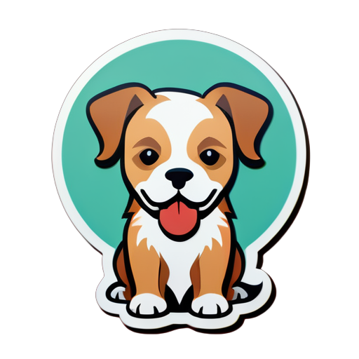 a chrisamtas dog sticker