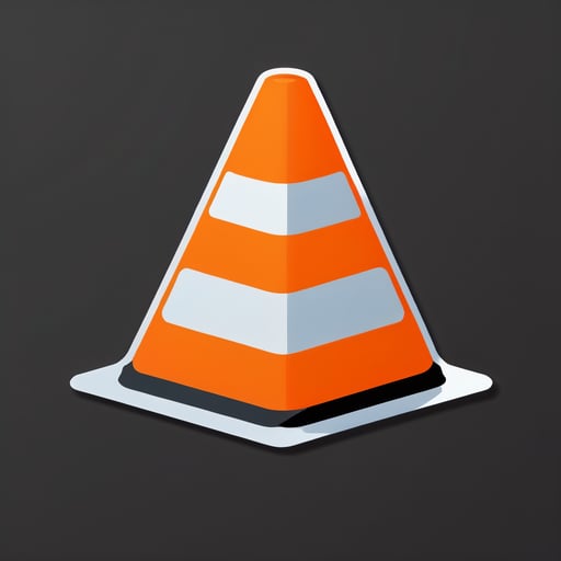 Reflective Safety Cone sticker