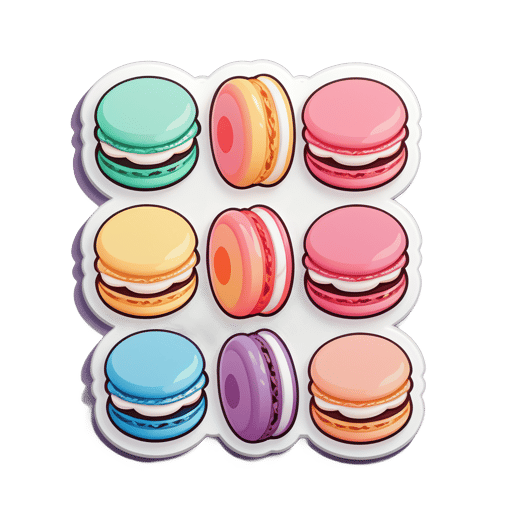 Bảng màu Macaron mềm sticker