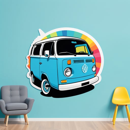 Mural de Van Personalizado sticker