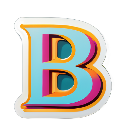 letter B sticker