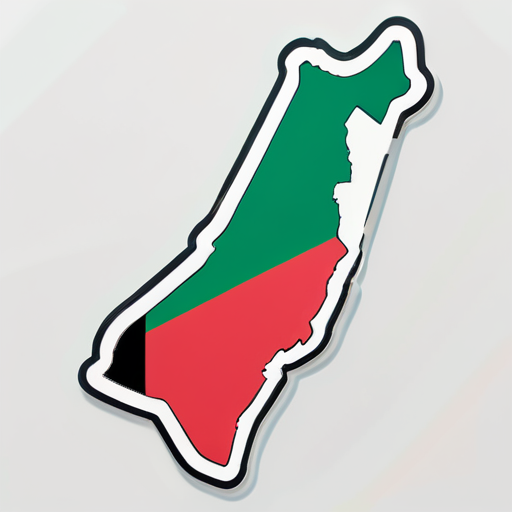 Palestine map sticker