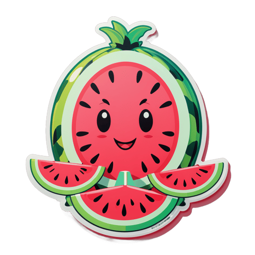 Frohe Wassermelone sticker