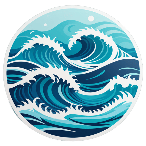 Vagues océaniques tranquilles sticker