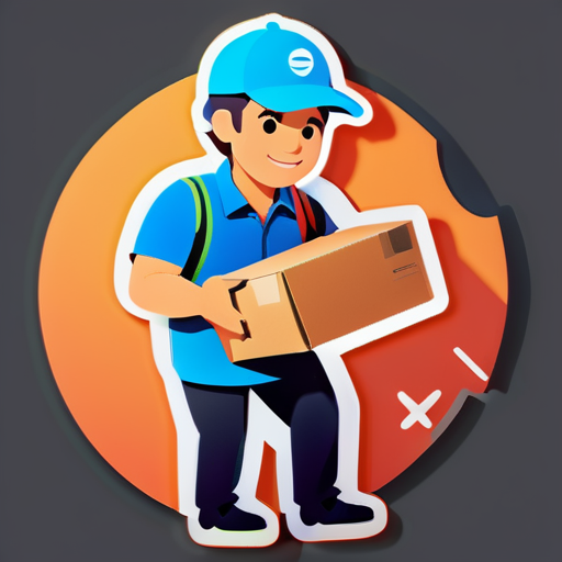 Delivery person sticker