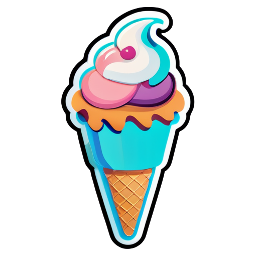 Cono de helado sticker