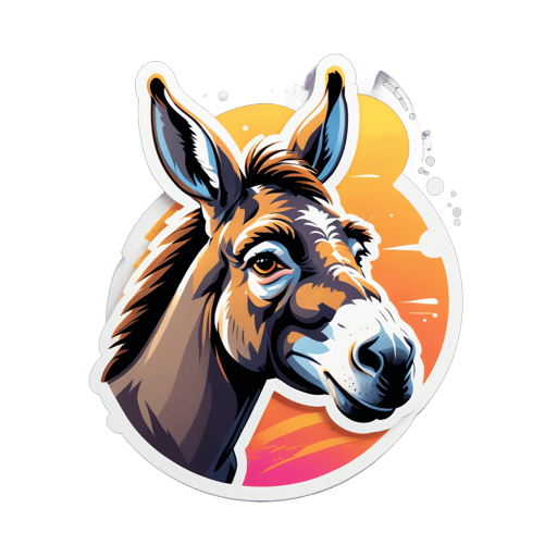 Pensive Donkey Meme sticker